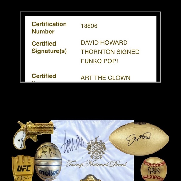 David Howard Thornton signed Funko Pop! #1948 Art The Clown from Terrifier & COA - Picture 8 of 8